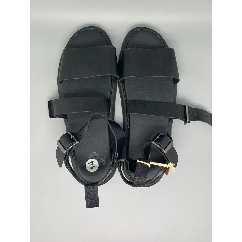 Dr. Martens Gryphon Black Leather Gladiator Sandals Men's Sz 14 NWT